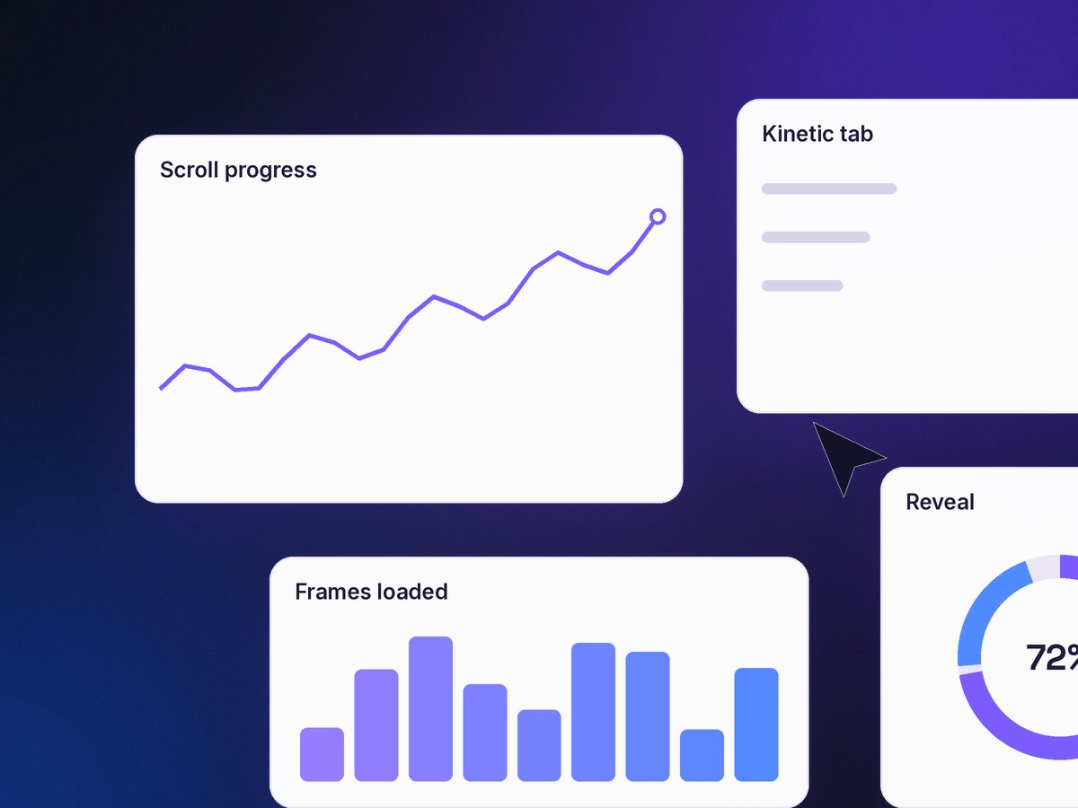 Interface panels on a dark background